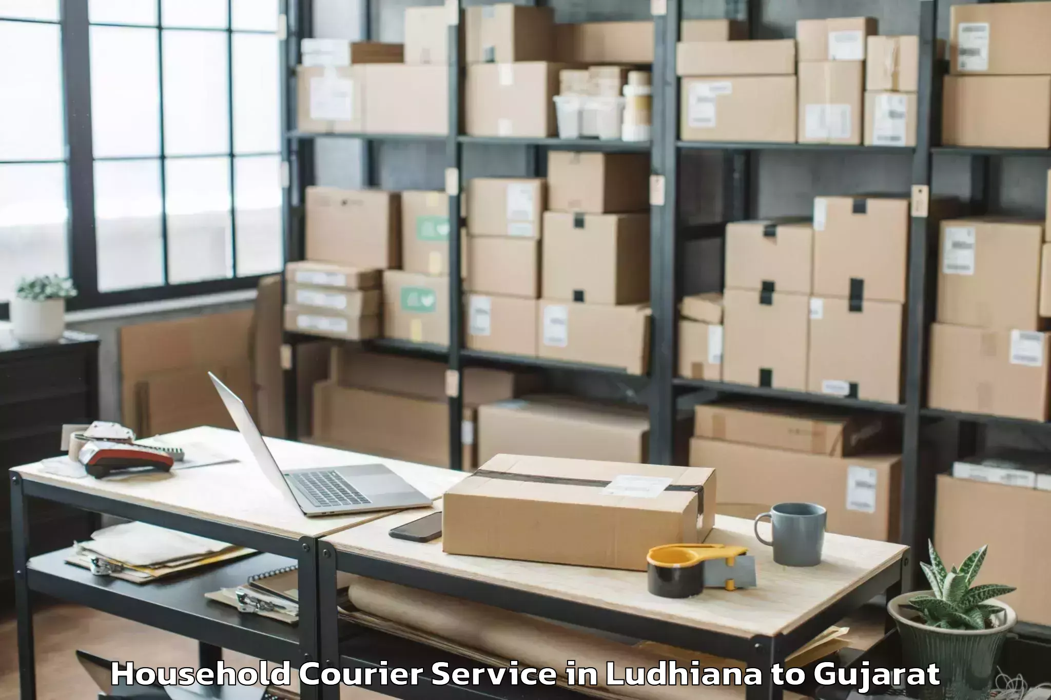 Affordable Ludhiana to Junagadh Agricultural Universi Household Courier